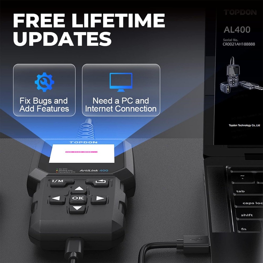 ArtiLink400 OBD2 Scanner Solve Generic & Manufacturer-specific Trouble Codes