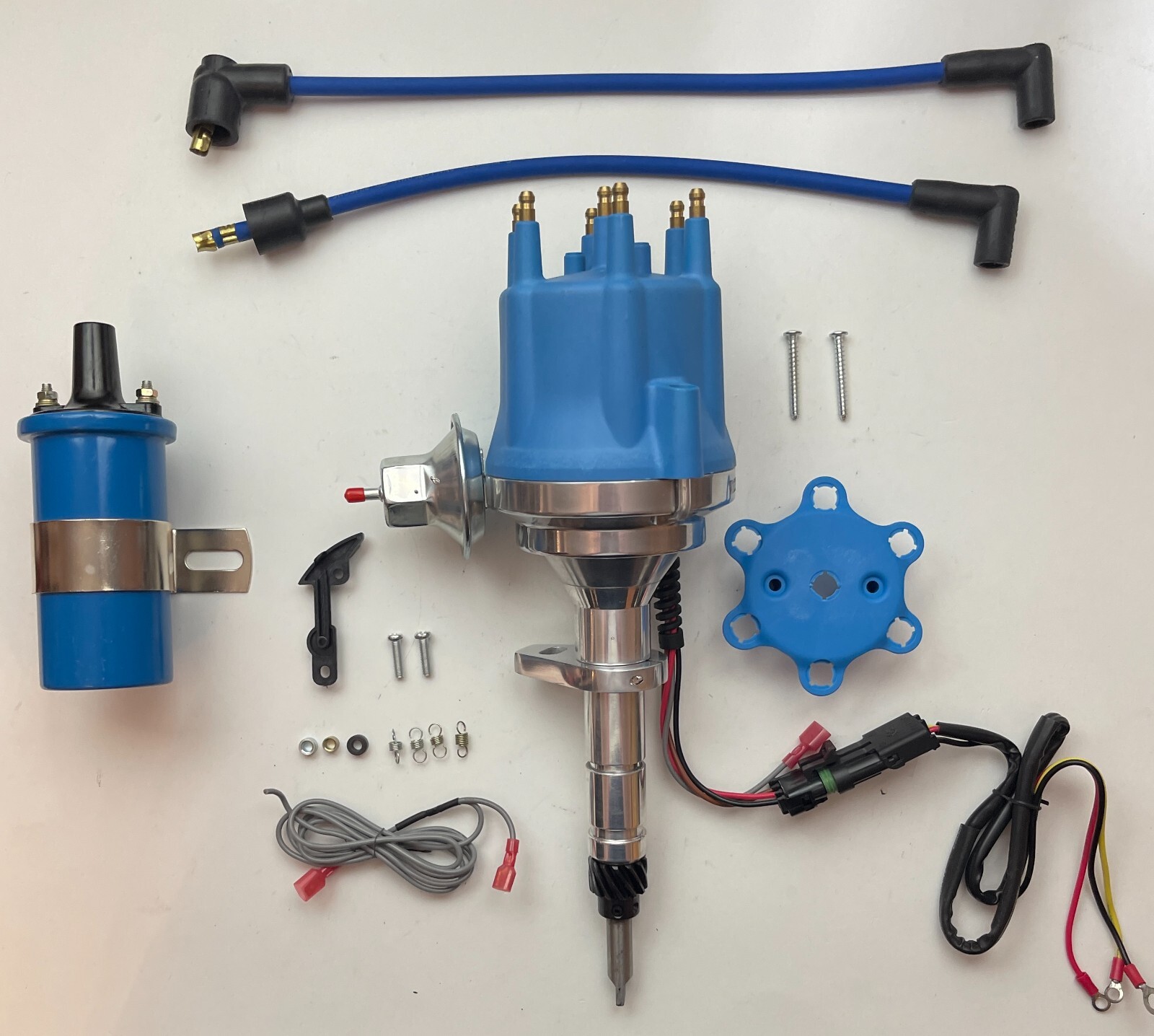 small cap CHEVY INLINE 6 Cylinder 194 216 235  BLUE HEI Distributor + 45K COIL