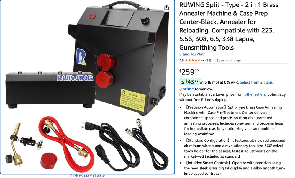 Split - Type - 2 in 1 Brass Annealer Machine & Case Prep Center