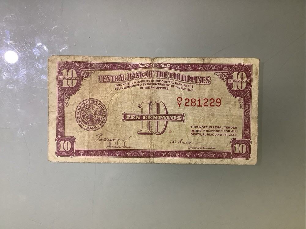 Philippines 10 Centavos 1949 Circulated