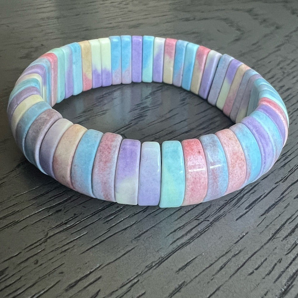 Rainbow stone soft bangle SIZE 6.75’