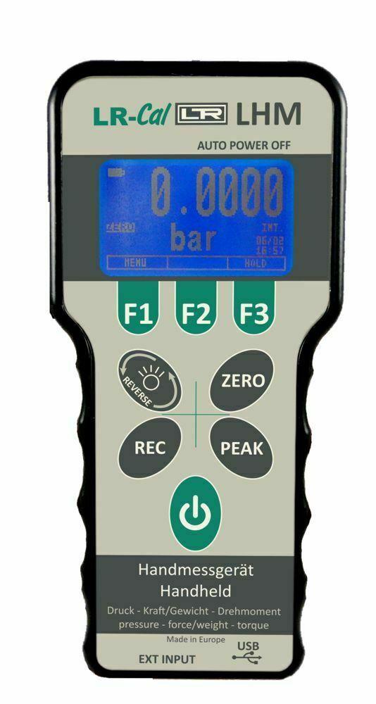 LR-Cal LHM N Pressure Torque & Force Meter with External Torque Sensor 100 Nm