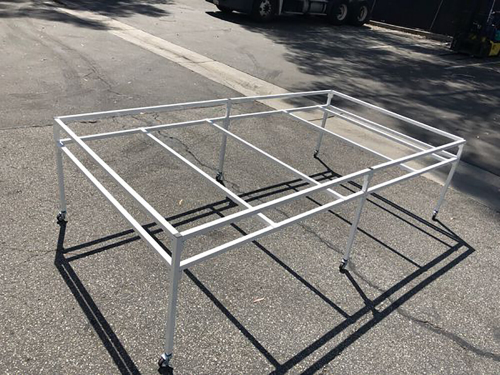 EAZY 4' x 8' Rolling Flood Table Stand Hydroponic Germination Trays Plants