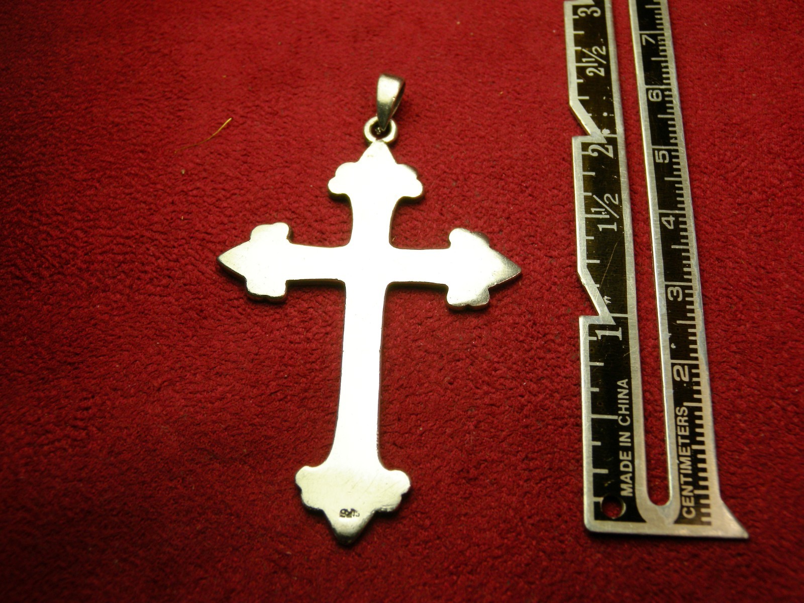 BERTHA’S VINTAGE VATICAN PILGRIMAGE STERLING SILVER HALLMARKED CRUCIFIX CROSS