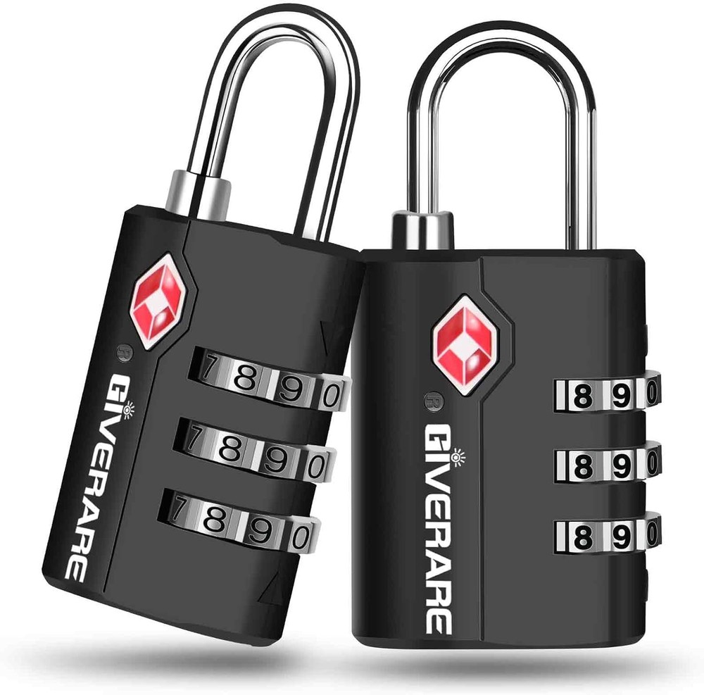 TSA Approved Luggage Locks 2 Pack Keyless Combination Padlocks for Suitcases