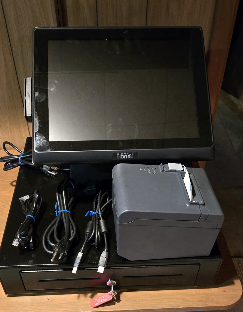 Touch Dynamic Pulse J1900 POS Windows 7, Card Reader, Lock Cash Drawer, Receipt