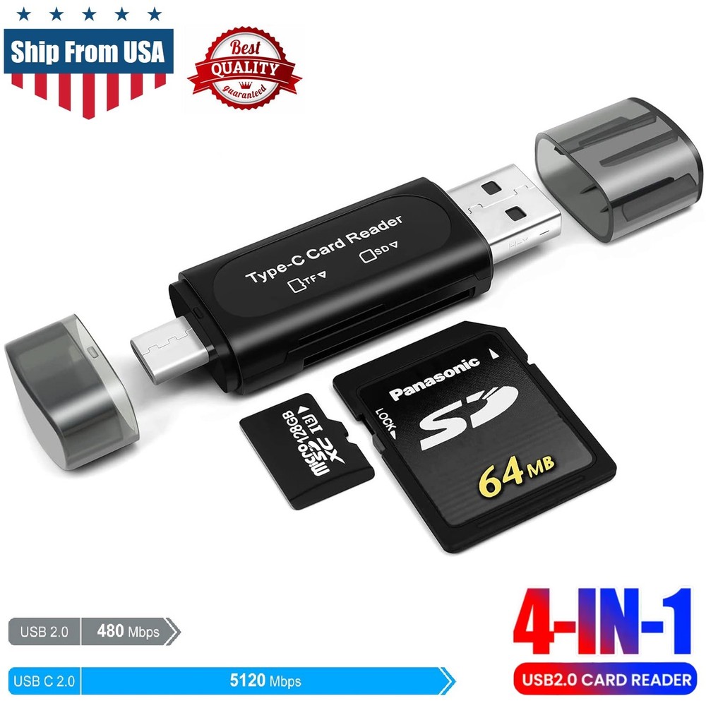 Card Reader USB 3.0 Type C Micro SD TF OTG Smart Memory Adapter Laptop Computer