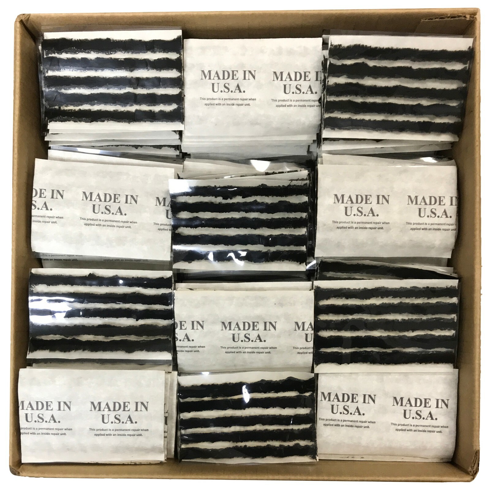 4" Black Tire String Plug Insert Tubeless Flat Repair 2500 Inserts Bulk Box USA