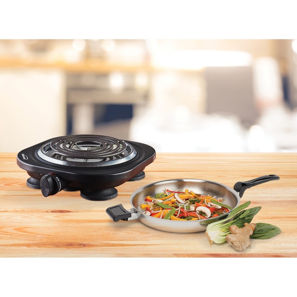 1,000-Watt Single Electric Burner (Black)