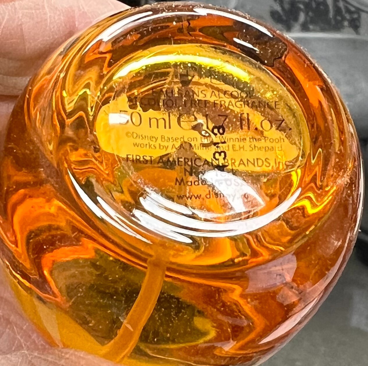 Disney Winnie The Pooh Alcohol Free Fragrance 1.7 oz Spray Glass Bottle Boxed