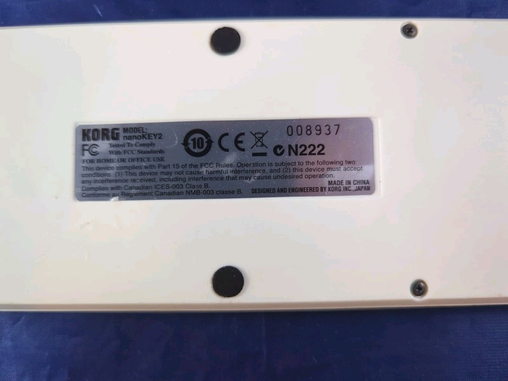 Korg nanoKEY2 Slim-Line USB Keyboard, Untested, Missing USB Cable