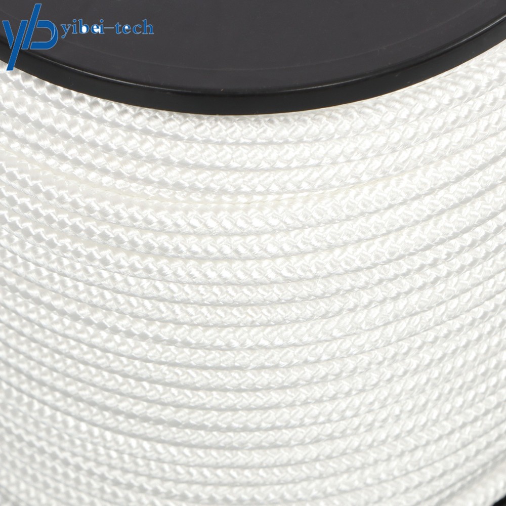 1/4 Inch Nylon Polyester Cord 250 Foot Spool Solid Braid Industrial Grade White