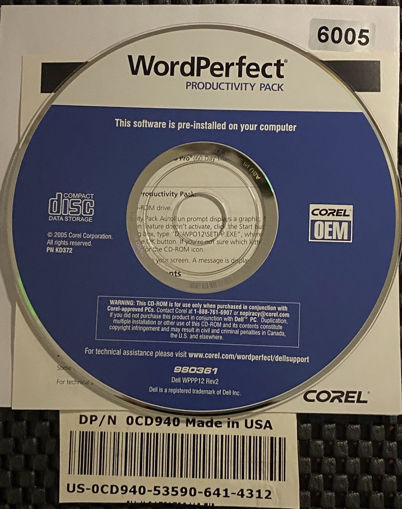 VINTAGE SOFTWARE | WORD PERFECT PRODUCTIVITY PACK