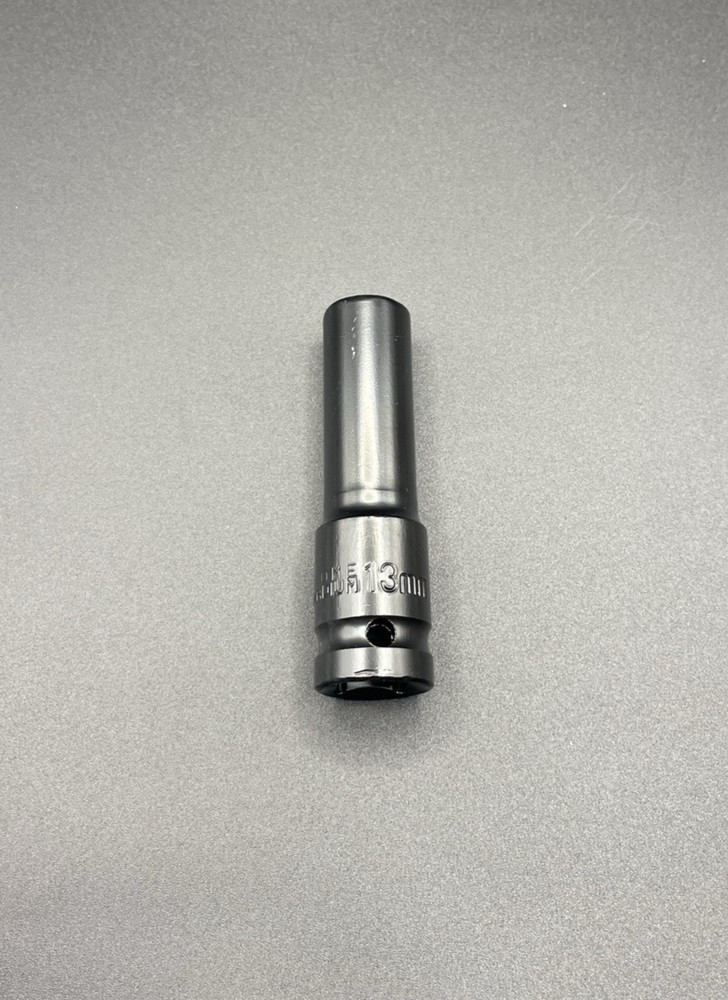 Quality 1/2 Inch Drive x 13MM 6 Point Deep Impact Socket Thin Wall