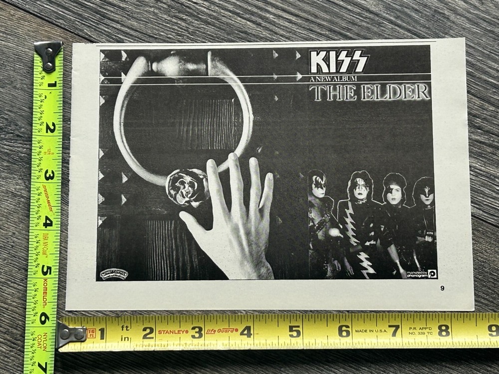 KISS Ad Advert The Elder Vinyl Album Record Release Vintage Kiss Aucoin