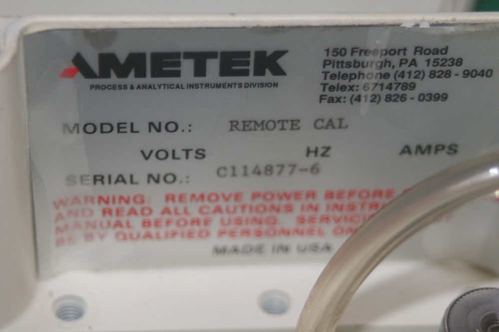 Ametek Remote Calibration Model Remote Cal