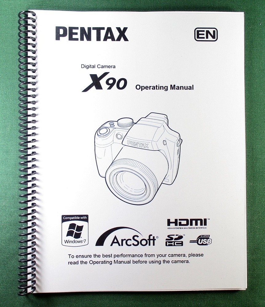 Pentax X90 Operating Manual: 272 Pages & Protective Covers!
