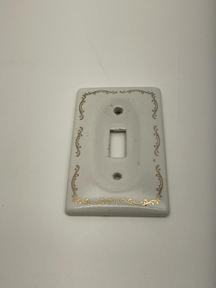 Vintage Porcelain Switch Plate