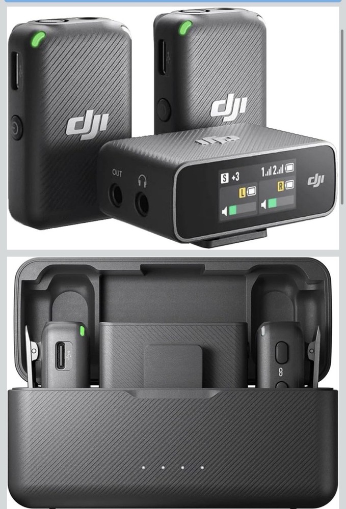 DJI Wireless Microphone System and Audio Recorder Bundle With Deco Gear 7” Case