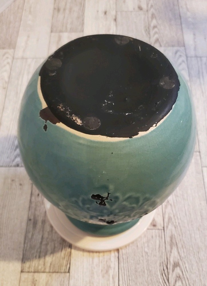 1970s Orejon Turquoise Table Vase