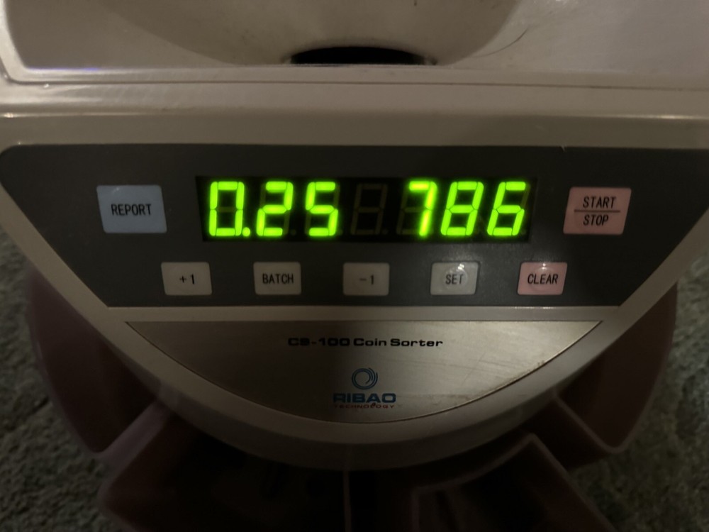 Ribao Technology CS-100 Electronic Coin Sorter Tested & Working