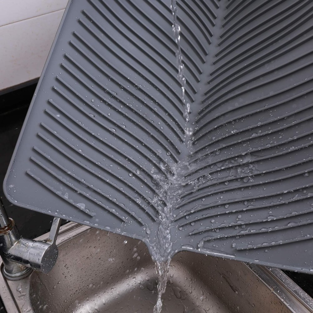 Waterproof  Silicone Dish Drying Mat - Lar Drainer Mat