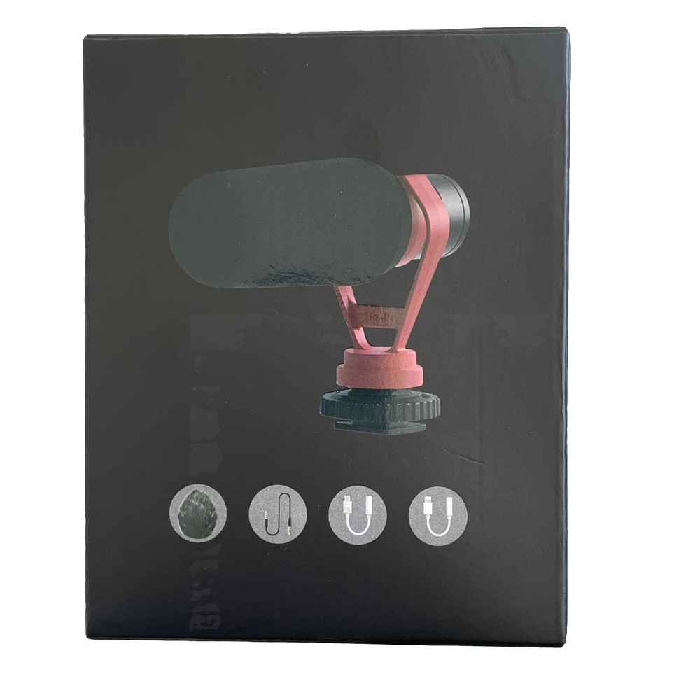 Shotgun Mic for Camera iPhone Android DSLR Vlogging Microphone With Windscreen