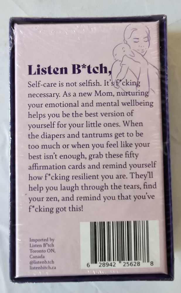 New Mom Edition Listen B*tch Affirmations SEALED