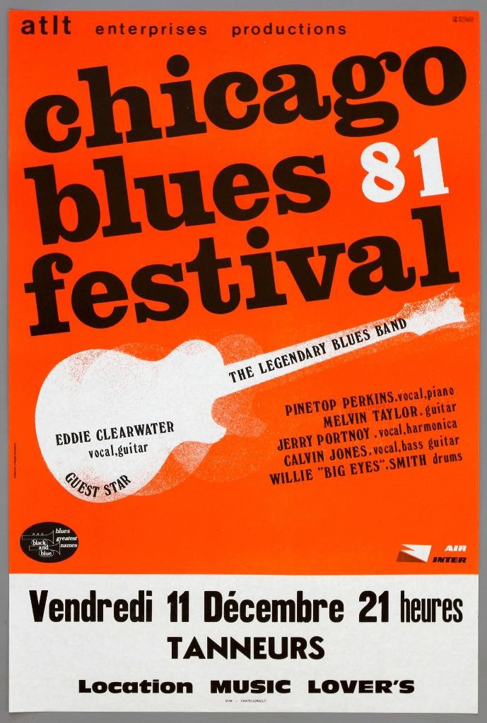 CHICAGO BLUES FESTIVAL '81 – rare vintage original France 1981 concert poster