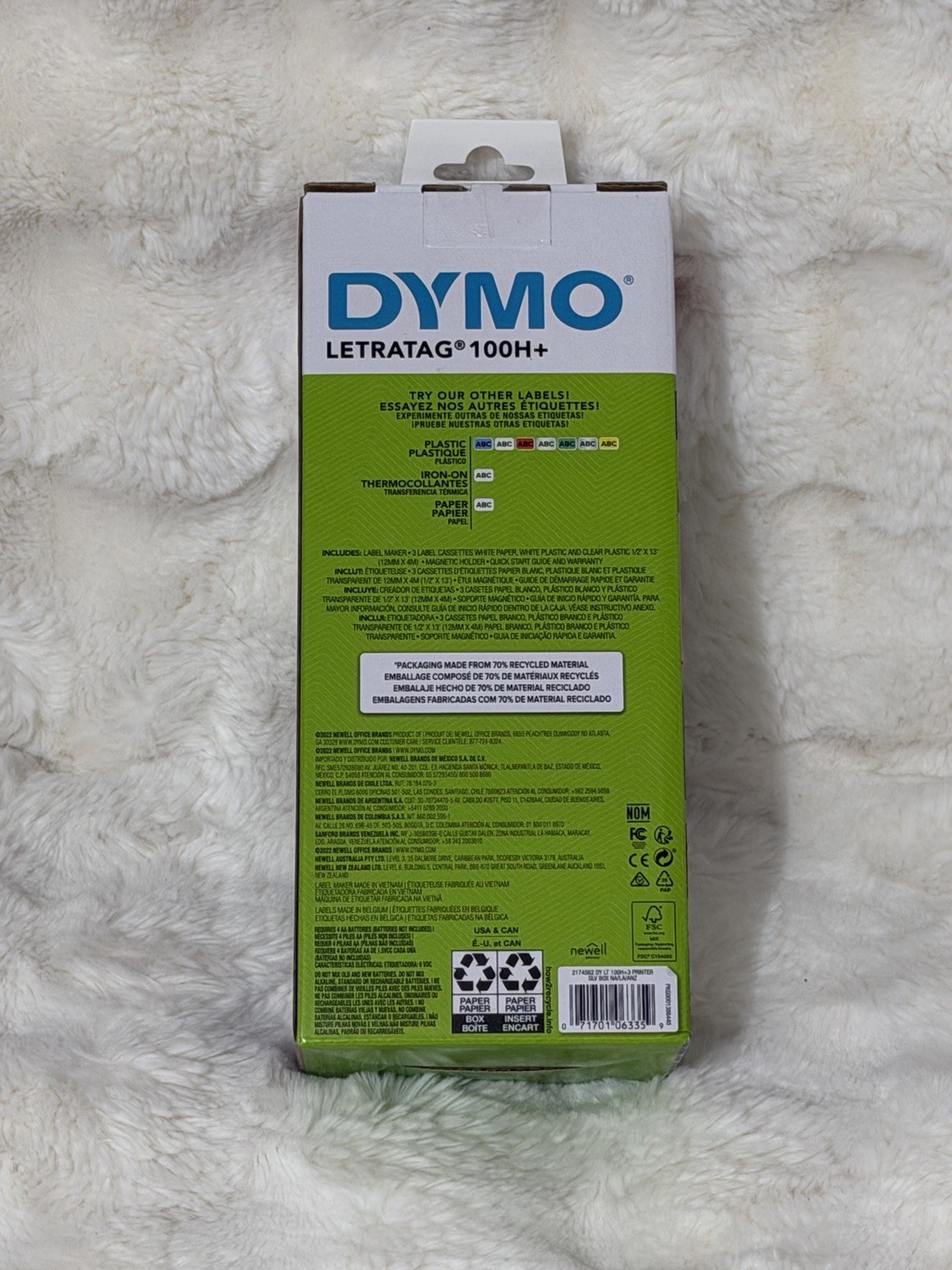 DYMO Portable Printer Handheld Label Maker Black Silver Letratag 100H+ New