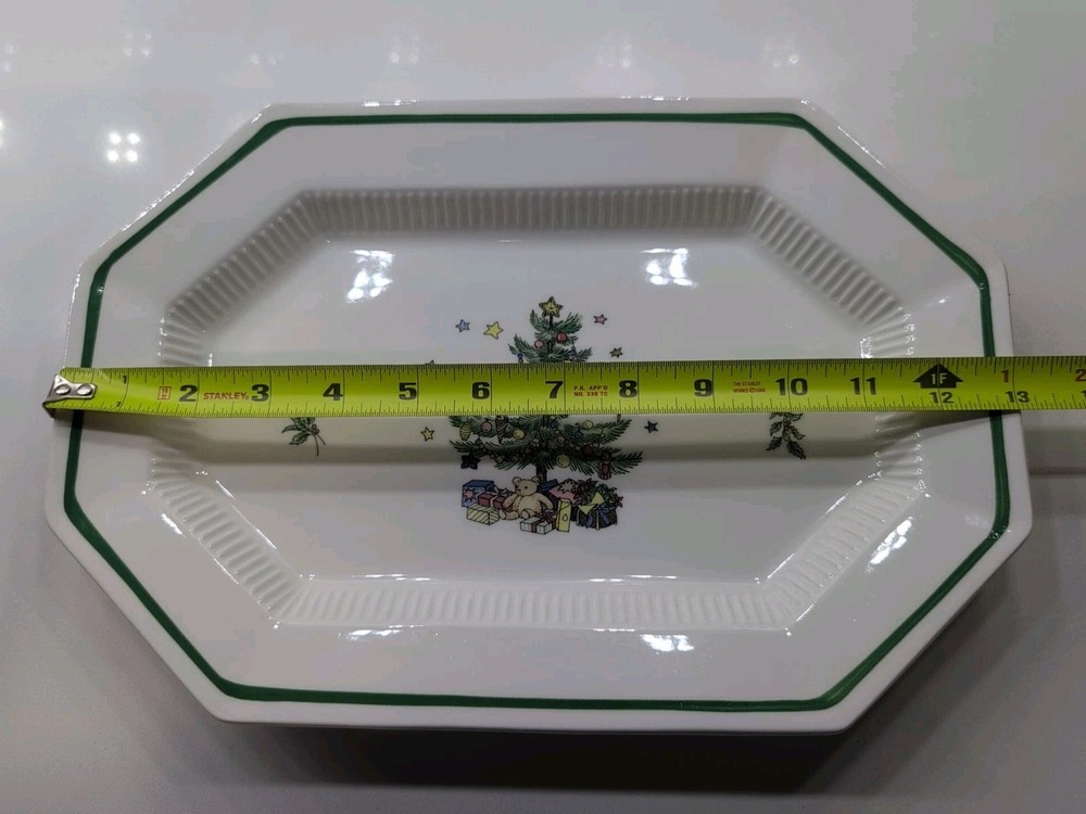 Nikko - Christmastime - Octagonal Platter Serving Tray - 13"