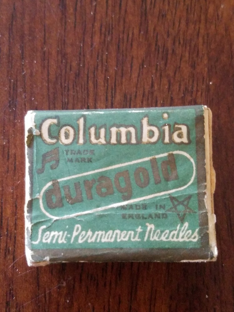 Gramophone phonograph needle box, columbia duragold
