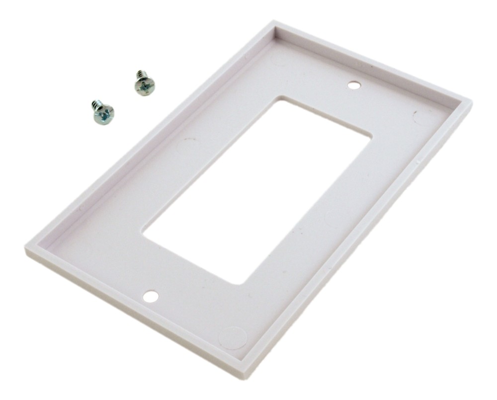 Wallplate: 1 Gang Decor Outer Frame White