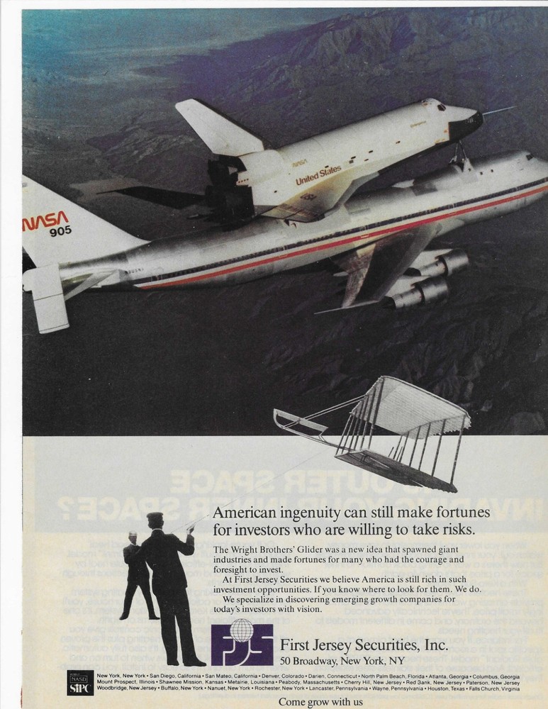 FIRST JERSEY SECURITIES, INC.  ORIGINAL PRINT AD