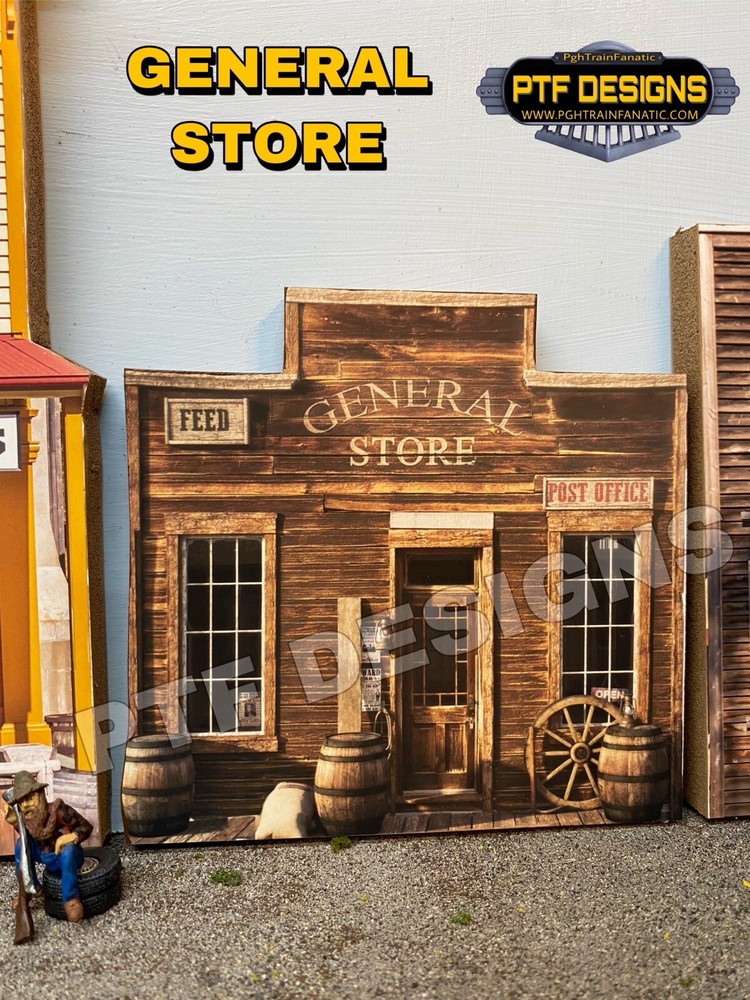 O Scale Wild West GENERAL STORE- Building Flat/Front- MTH -w/ post office