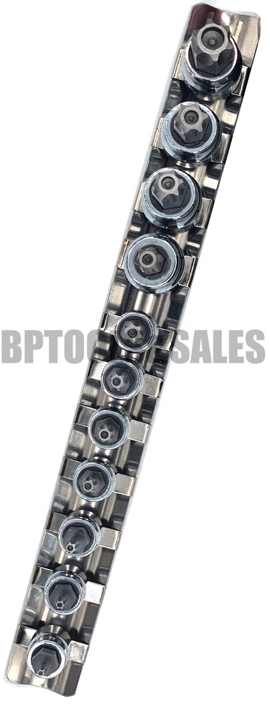 11pc 6-POINT Security Star Bit Socket Set Torx Star Tamper Proof Bits w/ Holder