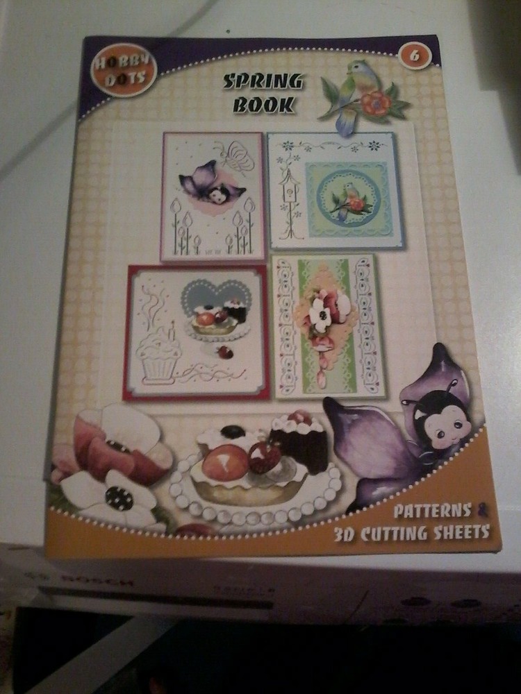 HOBBY DOTS SPRING BOOK FOR SCRAPBOOKING NO 6/ PATTERNS & 3D CUTTING SHEETS NEW