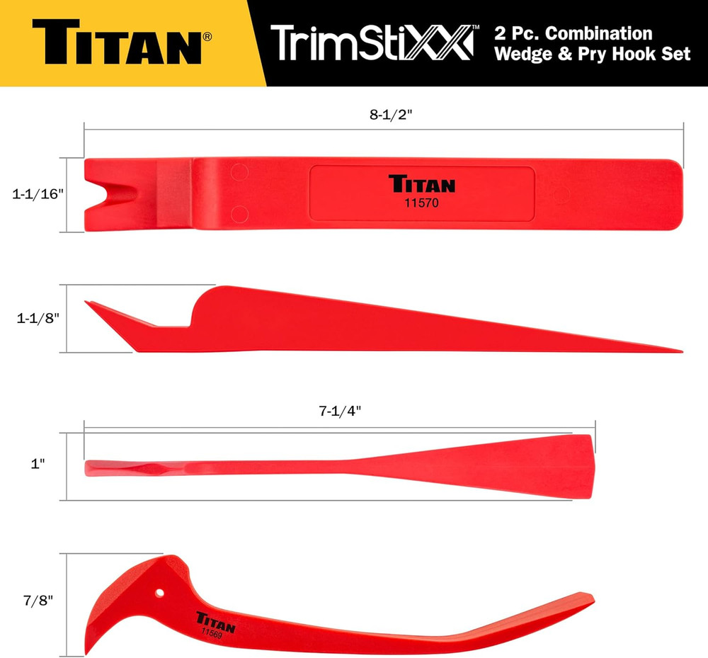 Titan 2-Piece Wedge and Pry Hook Set Combination Tool Set
