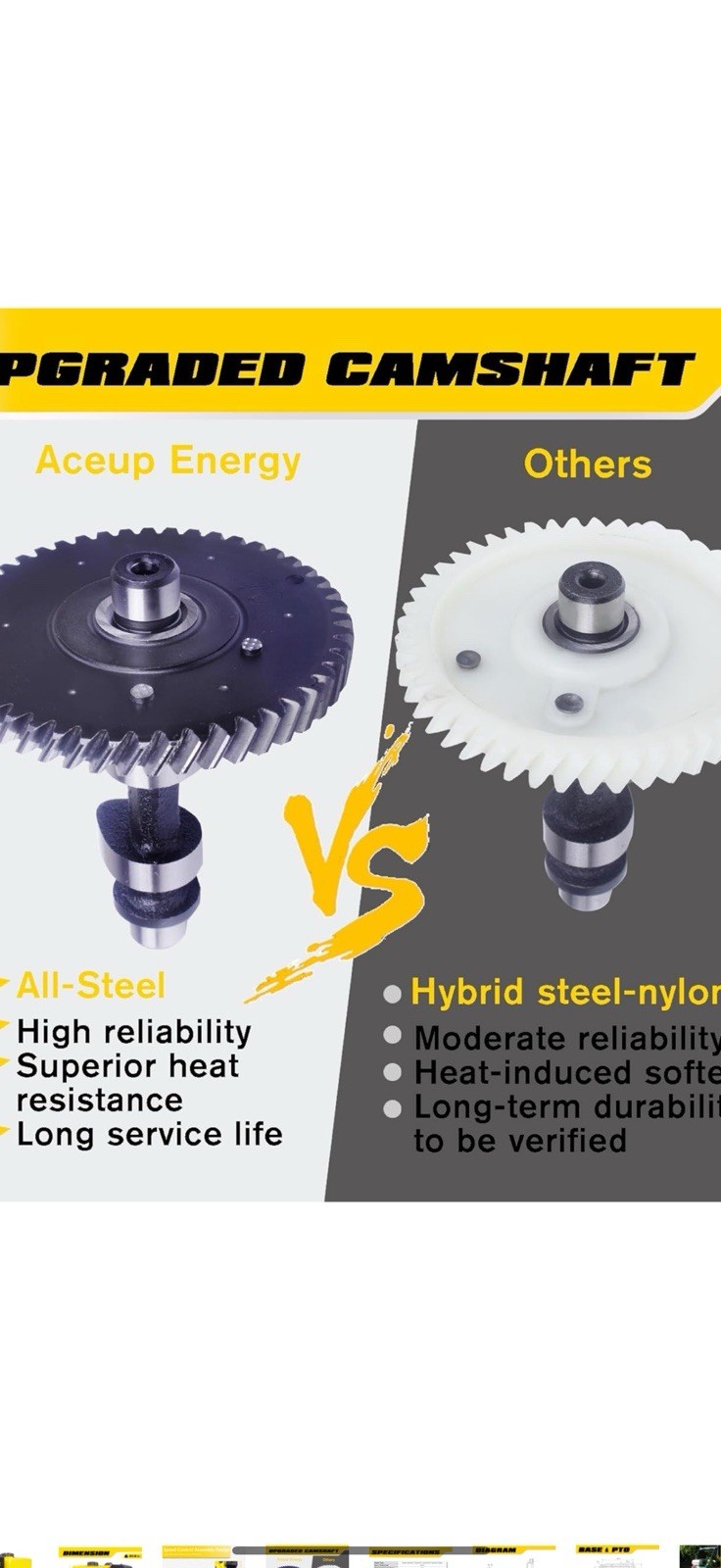 7HP 212cc Gas Engine Horizontal Shaft, 4 Stroke OHV Gas Motor, New, Aceup Energy