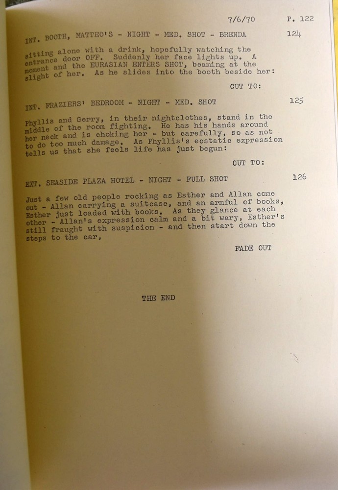 1970 And The Wife Ran Away First Draft Original Screenplay Script