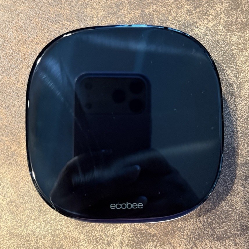 Ecobee Programmable Square Black Plastic Wall-Mounted Thermostat for Home