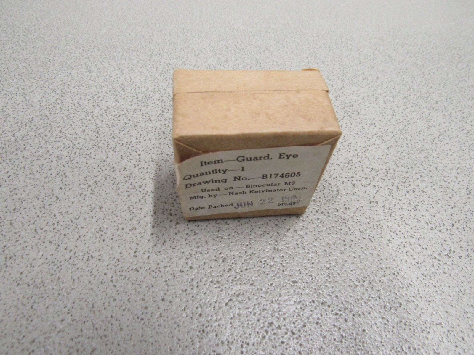 WW2 US M3 6x30 Binoculars Eye Guard Original Box 1943 Date Nash Kelvinator Corp