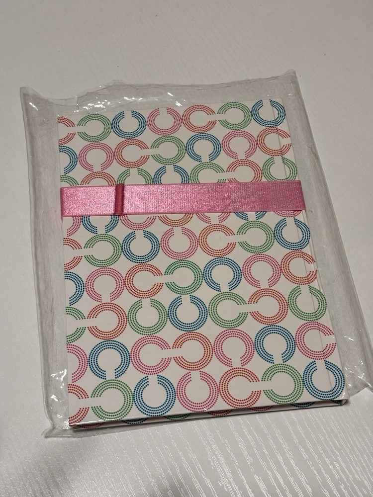 Coach Notebook white pink Auth New