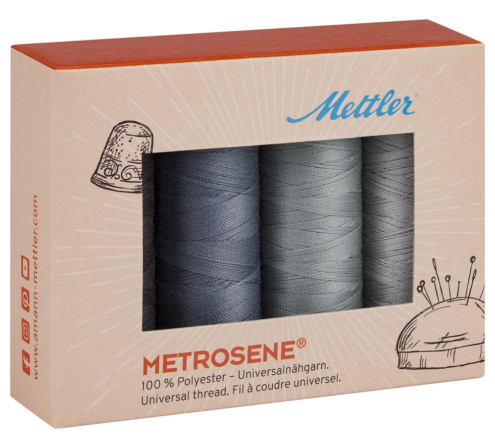 Mettler Metrosene Thread Kits 4/Pkg Grey