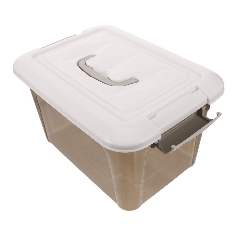 Toy Container Compartment Storage Box Plastic Organizer Bin with Handle