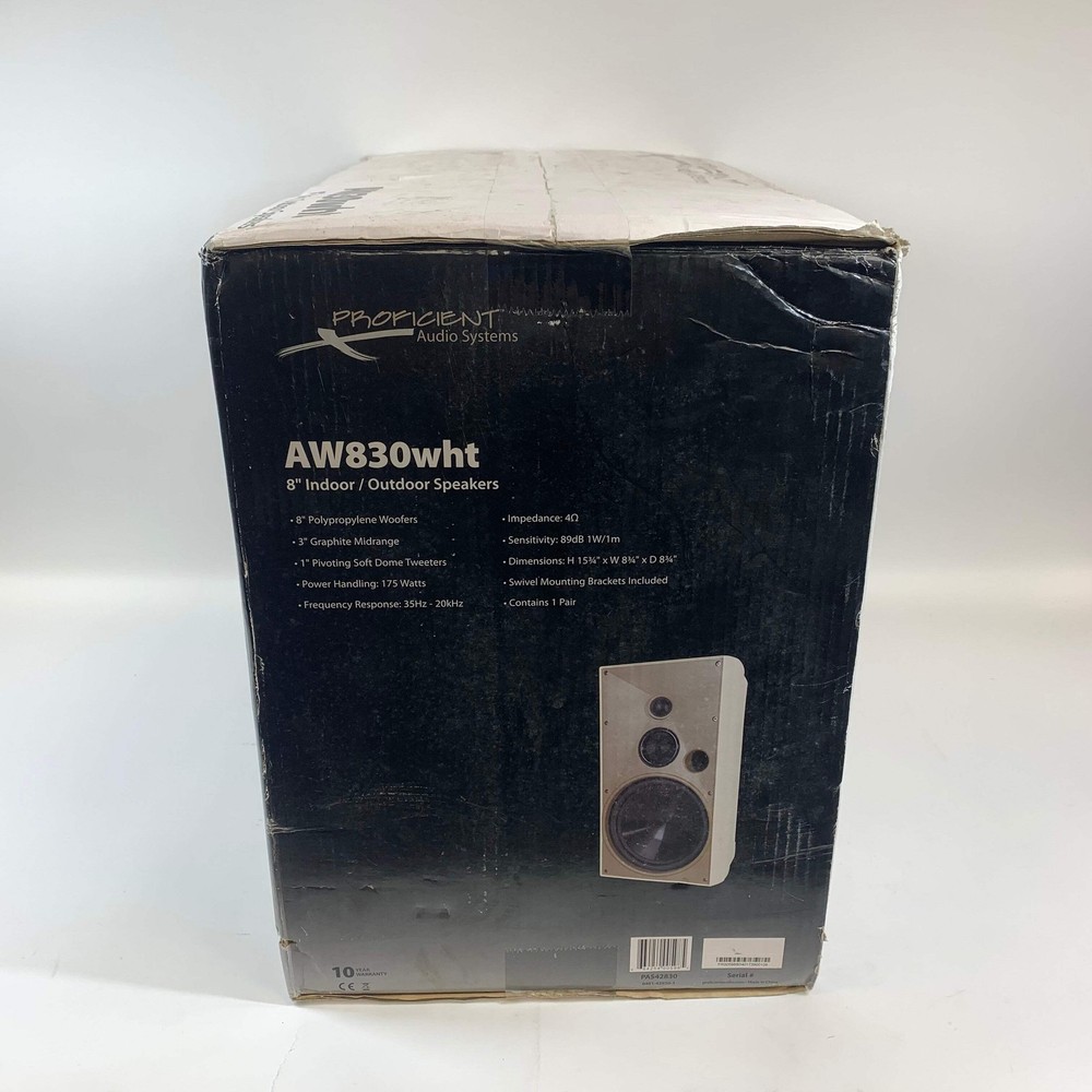 New Proficient Audio Systems AW830 Bluetooth Speaker White