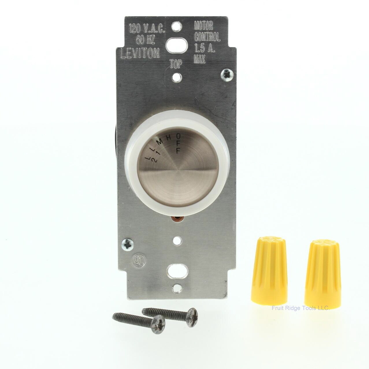 Leviton White 4-Speed Stepped Ceiling Fan Speed Control 1.5A Single Pole 6639-W