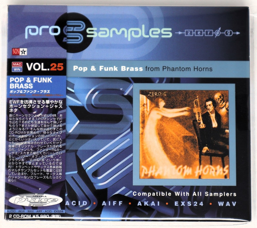Zero-G Pro Samples 25 Pop Funk Brass Sample Library/Sound Library/Sampling 2 CD