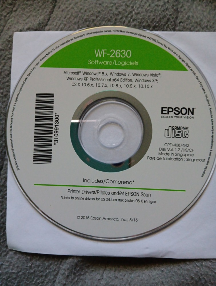 Epson Disk For Windows 8 & 7