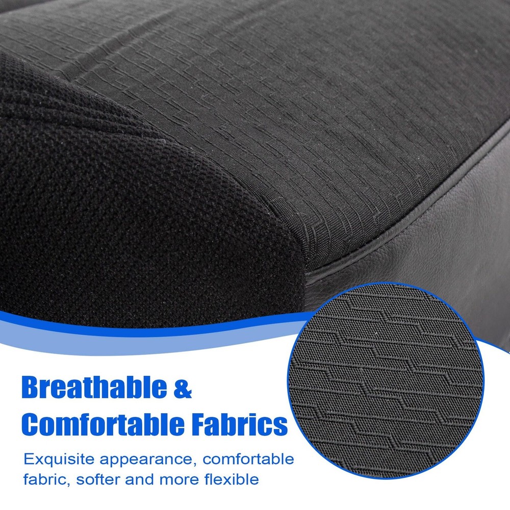 Driver Side Bottom Replacement Cloth Seat Cover Compatible with Chevy Black